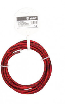 101025013 - 843373069749 Cabo Textile 2,5 m (2x0,75 mm) rouge / noir
