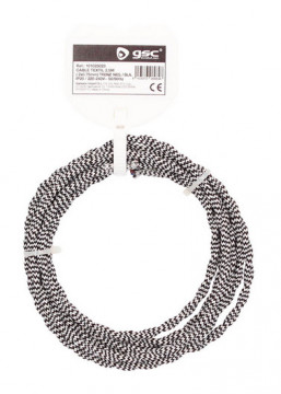 101025023 - 8433373069848 2.5m textiles (2x0.75mm) Black/white