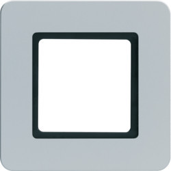 10116104 - Q.7 - marco x1 p/ LED, aluminio HAGER Ean:4011334502333