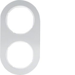 10122074 - R.classic - quadro x2, Alumínio/branco HAGER EAN:4011334392316