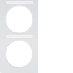 10122269 - R.3 - marco x2 p.-ETIQ. vertical., blanco HAGER Ean:4011334393153