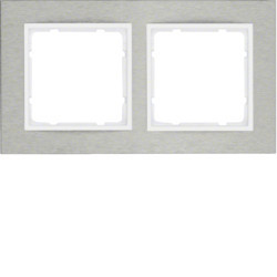 10223609 - B.7 - Tableau X2 Horiz, acier inoxydable / White Hager Ean: 4011334383321