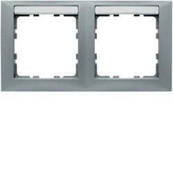 10229959 - S.1 - quadro x2 p.-etiq. horz., alu mate HAGER EAN:4011334360575