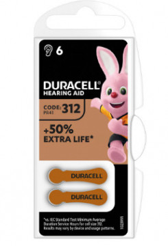 106000042 - 96077573Duracell Hörgerätebatterie DA 312 Blister 6u