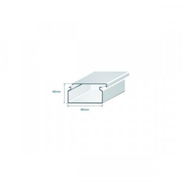 13050 CBR CALHA 80X40 BRANCA 5603011036157
