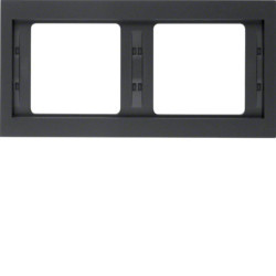 13637006 - K.1 - quadro x2 horiz., antracite mate HAGER EAN:4011334297642