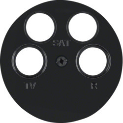14842045 - R.x - espejo TV 4 salidas, negro HAGER Ean:4011334370949