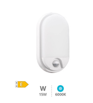200205058 - 8433373061330Aplique LED oval Doko com sensor de movimento 15W 6000K Branco