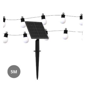 201210030 - Kit grinalda decorativa solar Kalaval 5M 10 luzes 2300K IP65