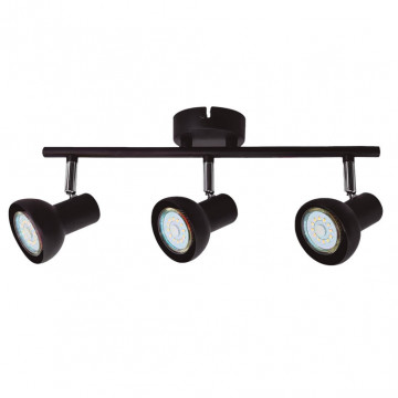 202000039 - 8433373072275Spot triple lineal de techo Kaitola Serie GU10 Negro