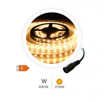 204030006 - 8433373064195Roll-LED-Streifen 5M 6W/M 2700-3000K 24V