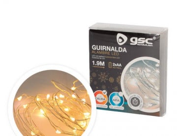 204805002 - 8433373064577 Classe de fil à LED 1,9m 2xa Lumière chaude