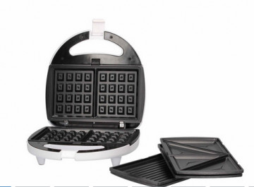 400065001 - 8433373062450Sanduicheira dupla Pipu com 3 pratos (clássico, grill e waffle) 750W