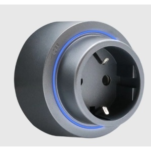 41888 – EU-Magnetsteckdose mit grauer LED