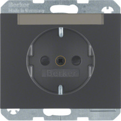 47387006 - K.1/K.5 - Schuko p-etq. obtr., atrc mate HAGER EAN:4011334296546