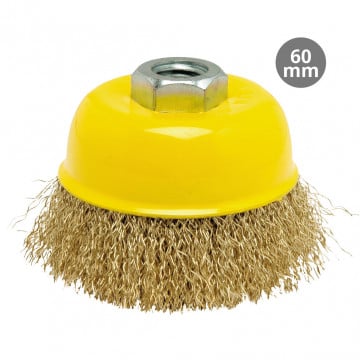 502003009 - 8435223402133Topfbürste aus gewelltem Draht, 60 mm