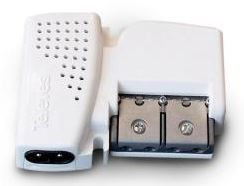 560541 -8424450166581 TELEVES - Amplificador Departamento Picokom 1e/1s "Fácil F": 47...790MHz G 12/24dB Vs 100/105dBµV Ser-Ajustable 12V-150mA