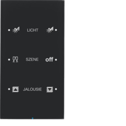 75143155 - Touch Sensor R.3 x3 pers., vidro preto HAGER EAN:4011334383642