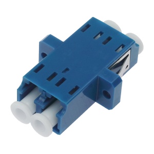 Adaptador de fibra ótica tipo LC - Configuração dúplex (para 2 fibras) - Modelo com aba longa (long flange) - Fixação robusta em painéis de ligação - Alinhamento de precisão para baixa perda - Estrutura resistente e de elevada durabilidade