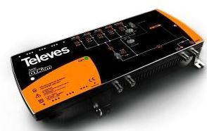 Amplificador Dtkom CATV/SMATV 1e/1s (5-65MHz/87-862MHz/950MHz-2150MHz) G.(-4||28)/(38||50)/42dB Vs.116/123/123dBµV