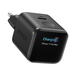 Anker - Mini Cargador USB - Potencia 45W - Carga rápida GaN | Display inteligente - Salidas 1x USB-C - Color negro | Detección automática