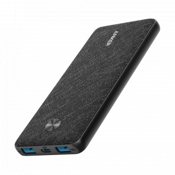 Anker Powerbank mit Lade-LEDs – 10.000 mAh Kapazität – USB-C-Eingänge – USB-C, 2x USB-A-Ausgänge – Laden Sie 3 Geräte gleichzeitig – PD22,5 W Schnellladung