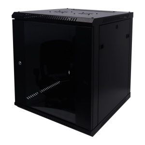 Armário rack Uniview - Capacidade de 12U para rack de 19" - Estrutura robusta com uma carga máxima de 60 kg - Kit completo: ventoinhas, estante e extensão - Suporta montagem na parede ou no chão - Necessita de montagem