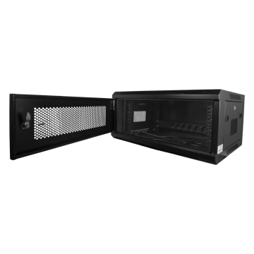 Armoire de rack mur - jusqu'à 6u rack de 19 "- jusqu'à 60 kg de chargement - panneaux en filet à l'avant et sur les côtés pour la ventilation - Entrées de câblage - 6 jetons extension inclus