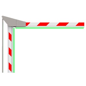 Barrière de stationnement ARM - Compatible avec PB -Parkbarrier -Pro303 - 90 ° 3 m ARM ANGULLE - Fabriqué en aluminium - LED de statut | Ruban en caoutchouc - installation facile