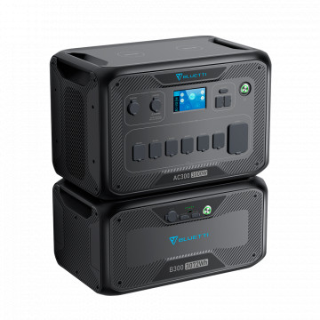 Bluetti Home Battery Kit - grande capacité 3072Wh - Power 3000W - Sorties et formulaires de recharge multiples - Contrôle via l'application (WiFi et Bluetooth) - UPS de réserve domestique 24/7