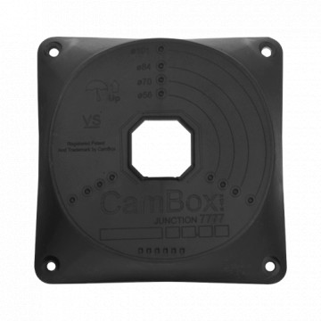 Boîte de connexion - pour les chambres à dôme - apte pour une utilisation en extérieur - Installation ou mur de plafond - en plastique - couleur noire