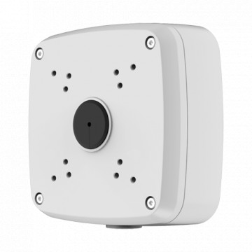 Boîte de connexion - pour les chambres à dôme et aux balles - apt pour une utilisation extérieure IP66 - Installation de plafond ou de mur - Passeur de câble - Couleur blanche