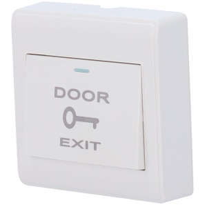 Botão de libertação de porta - Uso profissional - Testado 500.000 utilizações - NO/COM | Superfície - Dimensões 86 (A) x 86 (L) x 25 (P) mm - Fabricado em plástico