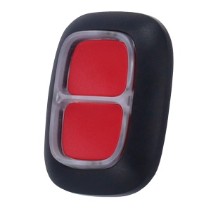 Bouton à double panique - Grade 2 - Bijoutier sans fil 868 MHz - Plage d'espace ouvert 1300 m - Pulsation sûr: double ou long - Protection IP55 - Power 1 CR2032 3,0 V