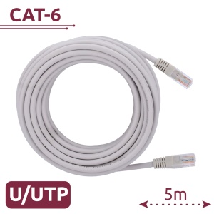 Cable UTP - Ethernet - Conectores RJ45 - Categoría 6 - 5 m - Color blanco