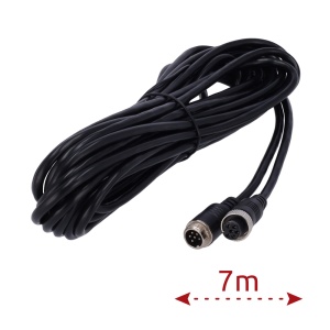 Cabo para câmaras IP - Conector M12 aviação - 6 Pinos - Comprimento 7m - Fêmea - Fêmea
