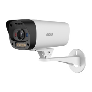 Câmara AOR PS5E 5MP - Ligação PoE - 3.6 mm / IV 30 + Full Color - Áudio bidirecional / Sirene + flash azul-vermelho - IMOU SENSE humanos e veículos - Apta para Exterior IP67