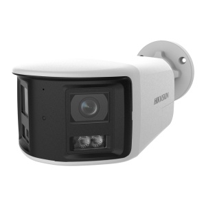 Câmara bullet 180º IP gama Value - Resolução 6 Mpx (3632x1632) - Lente fixa 2.8 mm | Deteção de movimento 2.0 - Wi-Fi IEEE802.11b/g/n | Luz híbrida até 30 m - Microfone e altifalante integrados | 120 dB WDR - Grau de protecção IP67