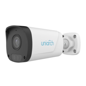Câmara Bullet IP Uniview - Uniarch - 4 MP | Lente 4 mm - IR Alcance 30 m - Deteção de corpo humano 2.0 - PoE | DWDR | IP67 - Microfone integrado