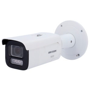 Cámara IP Bullet Hikvision PRO ColorVu3.0 - Resolución de 8 MPx | PoE IEEE802.3at - ColorVu3.0: Imagen en color HIKAI-ISP F1.2 1/1.8" - Lente motorizada de 2.8-12 mm - AcuSense3.0 | Iluminación híbrida hasta 60 m - Alarmas 1/1 | IP67 | IK10 | NEMA 4X