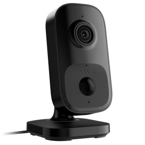 Cámara IP cúbica de 4 MP - Detección de objetos con IA - IR 8 m / PIR hasta 4 m - Audio bidireccional con cancelación de ruido - Wi-Fi de 2,4 GHz compatible con Jeweller/Wings - Color negro