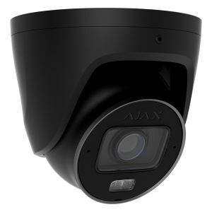 Câmara IP Turret 5 Mpx Ajax - 1/2.7" Progressive Scan CMOS - Lente varifocal motorizada 2.8~12 mm - IV 60 m | Luz branca 40 m | MicroSD até 256GB - 120 dB TrueWDR | Deteção de movimento | IA - Grau de proteção IP67, IK10 | Cor: Preto