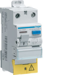 CDC140F - Int. dif. 1P+N 40A 30mA AC c/bornes des. HAGER EAN:3250611619048