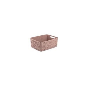 Cesta Jute rectangular M 12L Rosa