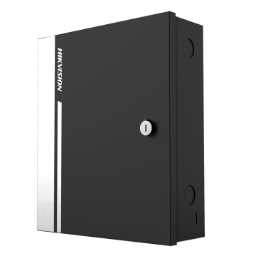 Controlador de Acceso - Tarjeta, QR ou Alfiler - 2 puertas | Comunicación TCP/IP - 4 lectura poner Wiegand - Caja con fuente de alimento - Software IVMS-4200