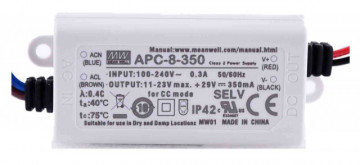 Drive CC Led Mean Well IP42 11-23Vdc 350mA