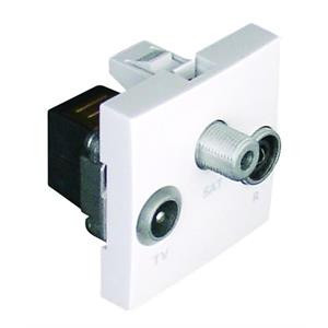 EFAPEL - 45555SBR PRESA TERMINALE R-TV-SAT - 2 MODALITÀ BIANCO - 5603011572501