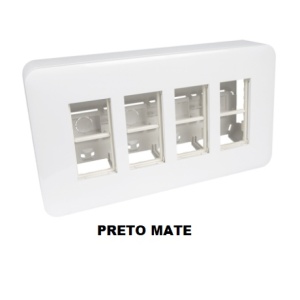 EFAPEL - 83413SPM POSTO DE TRABALHO SALIENTE 4X4 MÓD PRETO MATE - 5603011643898