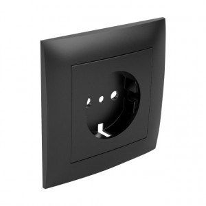 EFAPEL - 90903TPM MIRROIR MONOB SCHUKO AVEC MATE BLACK TRAIN - 5603011606565