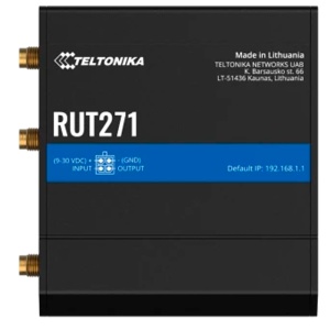 Enrutador industrial Teltonika Redcap 5G - 2 puertos RJ45 Fast Ethernet - Redcap 5G hasta 223 Mbps - 1 entrada/salida digital - Wi-Fi 802.11b/g/n 2.4 GHz - Carcasa de aluminio